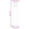 vidaXL aia lambipost, must, 80 cm, alumiinium