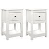 vidaXL öökapid 2 tk, valge, 40 x 35 x 61,5 cm, männipuit