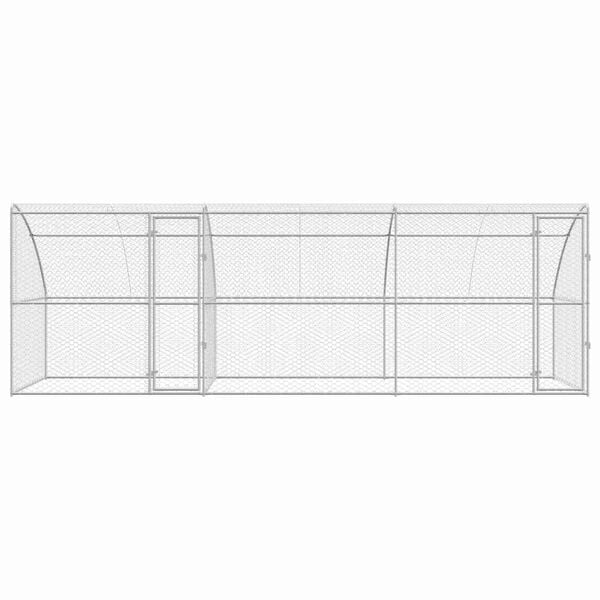 vidaXL Koerakuut 3 pcs H&otilde;bedane 6 x 2 x 2 m Tsingitud teras