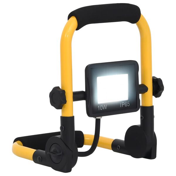 vidaXL käepidemega LED prožektor, 10 W, külm valge