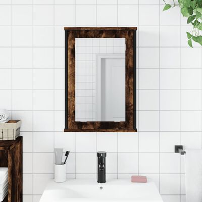 vidaXL vannitoa peegelkapp, suitsutatud tamm, 42x12x60 cm, tehispuit