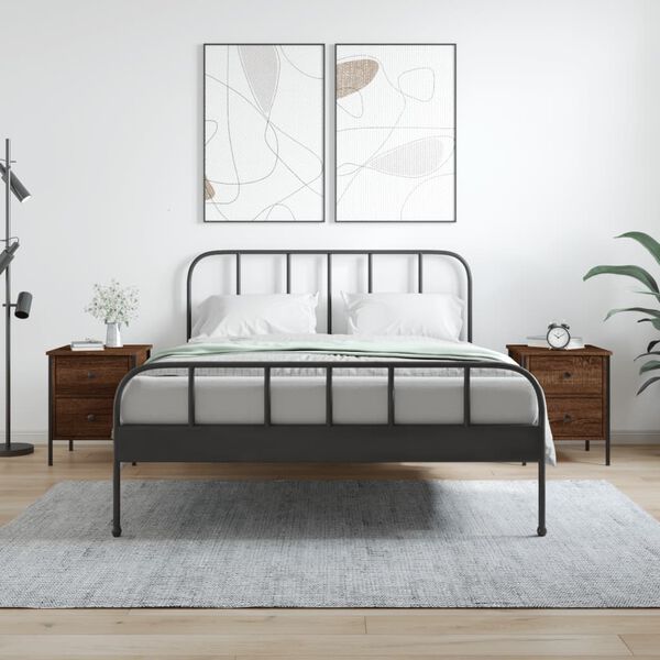 vidaXL öökapid 2 tk, pruun tamm, 40 x 42 x 50 cm, tehispuit