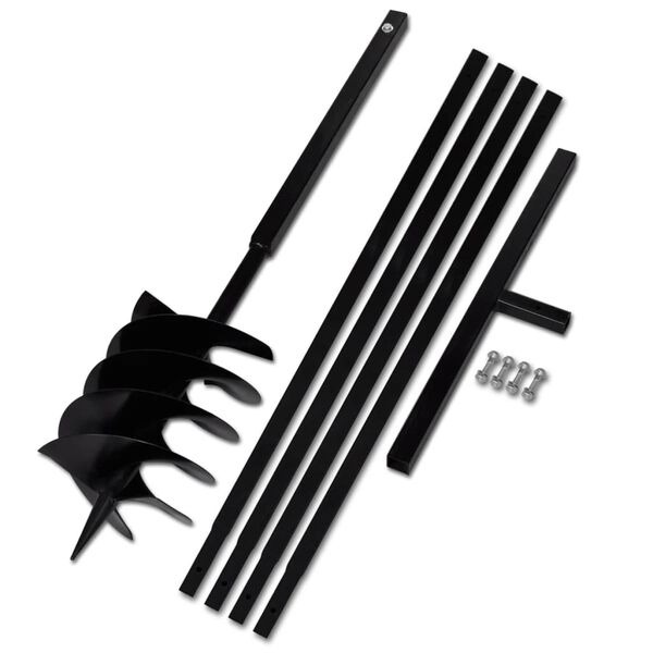 Terasest 200 mm maapuur käepidemega koos 5 m pikendustoruga