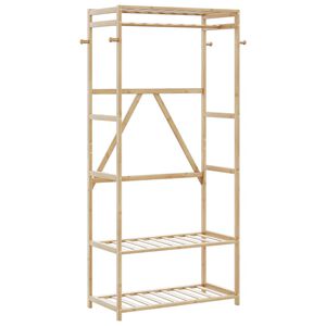 vidaXL riiulitega riidenagi, 80x40x175 cm, bambus