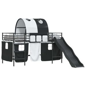 vidaXL Laste Lofti Voodi Raam Must 79,5 x 200 cm Metall