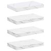 vidaXL Seinariiul 4 pcs Valge Marmor 40 x 23,5 x 4 cm Tehispuit
