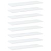 vidaXL riiuliplaadid 8 tk, valge, 60x20x1,5 cm, tehispuit