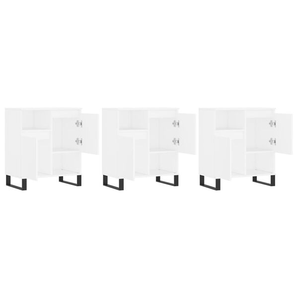 vidaXL puhvetkapid 3 tk, valge, tehispuit