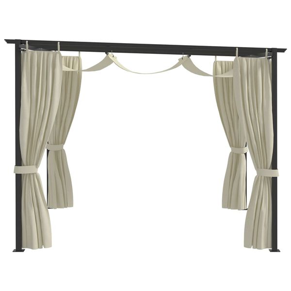 vidaXL varjualune 4 x 3 m, kreemjasvalge