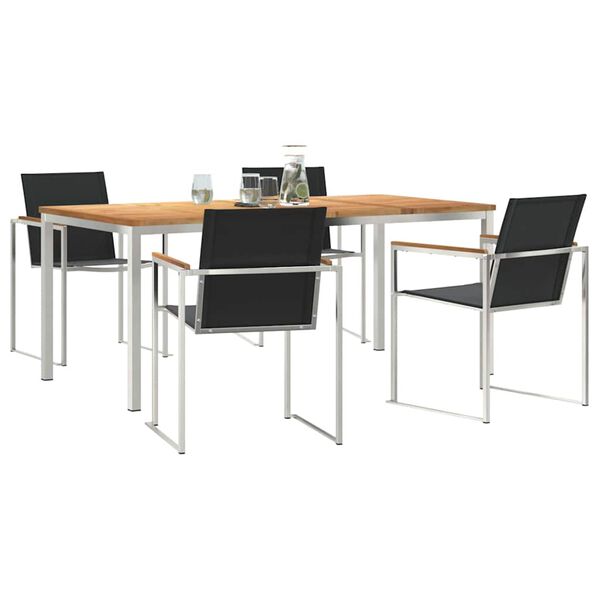 vidaXL Aia söögilaudade komplekt 5 pcs Pruun Tugev teakpuit