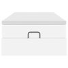 vidaXL Ottomani voodiraam madratsiga, valge, 90x200cm, kunstnahk