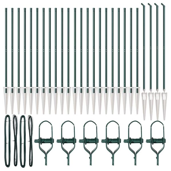 vidaXL Aiapost Muu 26 pcs Hall 3,2 x 3,2 x 140 cm Teras