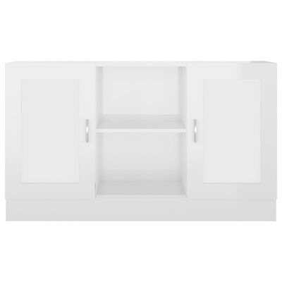 vidaXL puhvetkapp, kõrgläikega valge 120 x 30,5 x 70 cm puitlaastplaat