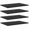 vidaXL Raamatute riiuli plaat 4 pcs Must 60 x 40 x 1,5 cm Tehispuit