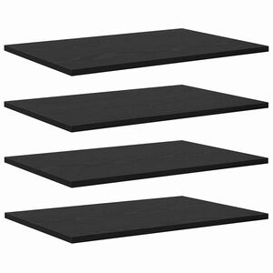 vidaXL Raamatute riiuli plaat 4 pcs Must 60 x 40 x 1,5 cm Tehispuit