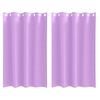 vidaXL Kardinad r&otilde;ngastega 2 tk Lilla 175 x 140 cm Pol&uuml;ester