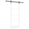 vidaXL Libisev uks Valge 93 x 232 cm Soe m&auml;nnipuit ja klaas
