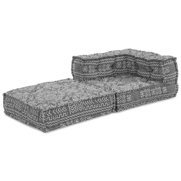 vidaXL Modulaarne nurgadiivan Helehall 70 x 70 x 56 cm kangas