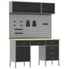 vidaXL T&ouml;&ouml;kappide komplekt sahtliga ladustamisega lukuga 8 pcs Must