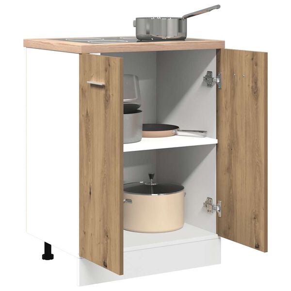 vidaXL alumine kapp "Lyon", k&auml;sit&ouml;&ouml;tamm, 60x46x81,5 cm, t&ouml;&ouml;deldud puit