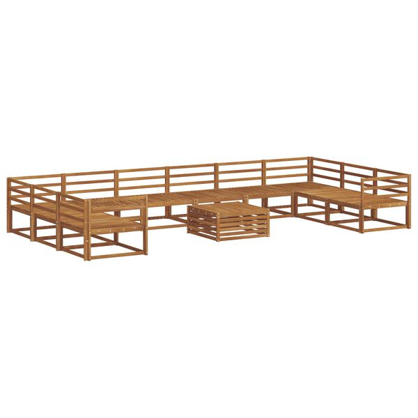 vidaXL V&auml;li diivanikomplekt 11 pcs Neutraalne Tugev akatsiapuu