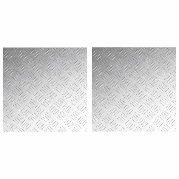 vidaXL Astme katte Kandiline 2 pcs H&otilde;bedane 50 x 50 cm Alumiinium