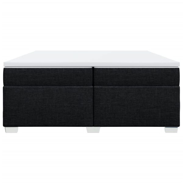 vidaXL kontinentaalvoodi madratsiga, must, 200x200 cm, kangas