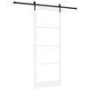 vidaXL Libisev uks ORKDAL Valge 93 x 232 cm Soe m&auml;nnipuit ja klaas
