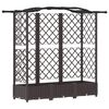 vidaXL T&otilde;stetud Padi Kase ja Katusega Pruun 163 x 40 x 123 cm PP