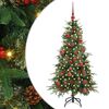 vidaXL Kunstlik kokkupandav j&otilde;ulupuu Roheline 150 cm PE ja PVC