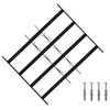 vidaXL Akna turvav&otilde;re 4 ristvartiga 3 pcs 43-74 cm Tsingitud teras
