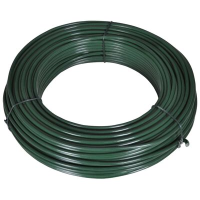 vidaXL võrkaia traat 55 m 2,1/3,1 mm, terasest, roheline