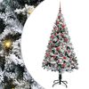 vidaXL Tehisj&otilde;ulupuu koos alusega Valge 150 cm PVC ja Teras ja Plast