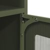 vidaXL puhvetkapp, oliiviroheline, 100,5x39x107cm, külmvaltsitud teras