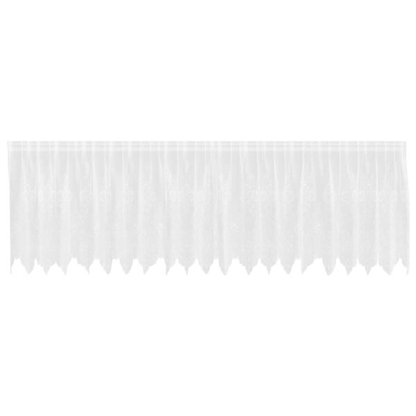 vidaXL Lina Kardin kardinatega Lilled Valge 100 x 500 cm Pol&uuml;ester