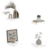 vidaXL seinariiulid, 4 tk, k&otilde;rgl&auml;ikega valge, 23 x 23,5 x 3,8 cm MDF