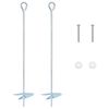 vidaXL Muldade ankurdus 2 pcs H&otilde;bedane &Oslash;10 x 50 cm