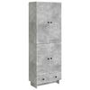 vidaXL Kapi Komplekt 2 pcs Betoonhall 66 x 34,5 x 95 cm Tehispuit