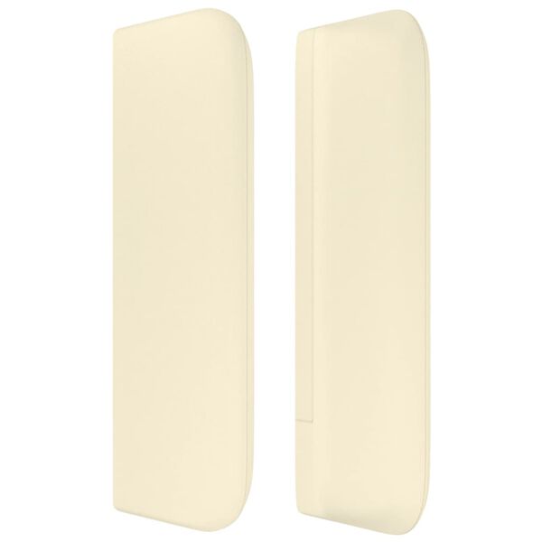 vidaXL voodipeats servadega, kreemjas, 183x16x78/88 cm, kunstnahk