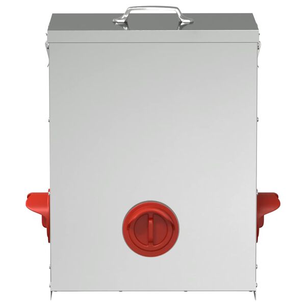 vidaXL Kanali feeder H&otilde;bedane 32,5 x 20,5 x 43 cm Tsinkteras