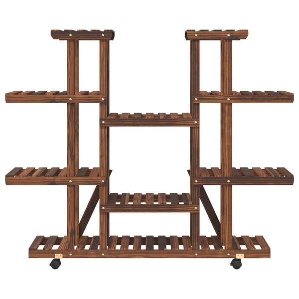 vidaXL ratastega lillealus, 110 x 25 x 115 cm, nulupuit