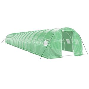 vidaXL kasvuhoone terasraamiga, roheline, 54 m&sup2;, 18x3x2 m