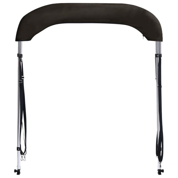 vidaXL 2 kaarega paadi varikatus, must, 150x120x110 cm