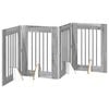 vidaXL Kokkupandav koerte v&auml;rav statiividega 4 pcs Hall Sonoma 241 cm