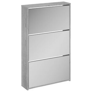 vidaXL 3 sahtliga kingakapp peegliga, hall Sonoma tamm, 63x17x102,5 cm