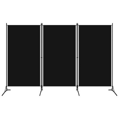 vidaXL 3 paneeliga ruumijagaja, must, 260 x 180 cm