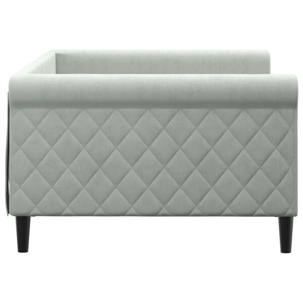 vidaXL p&auml;evavoodi, helehall, 100 x 200 cm, samet