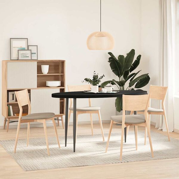 vidaXL lauaplaat, tumepruun, 140 x 60 x 4 cm, tammepuit ovaalne