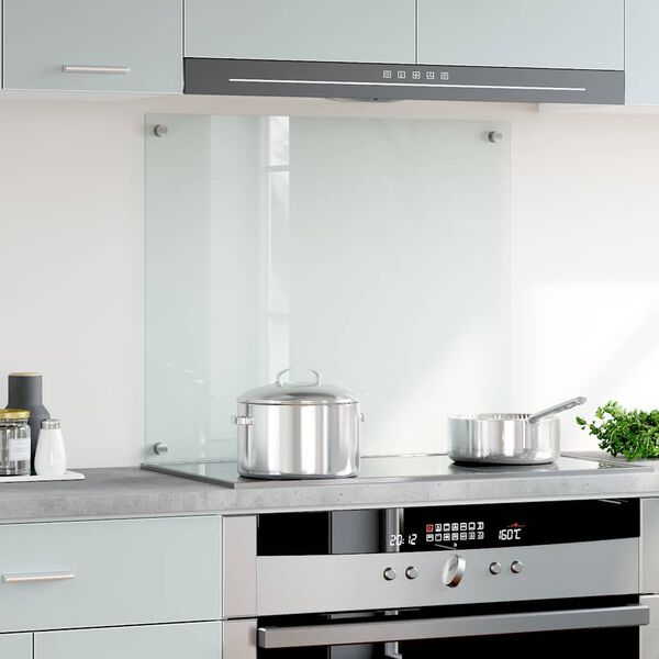 vidaXL köögi pritsmekaitse, läbipaistev, 70 x 60 cm, karastatud klaas