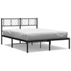 vidaXL metallist voodiraam peatsiga, must, 140x190 cm